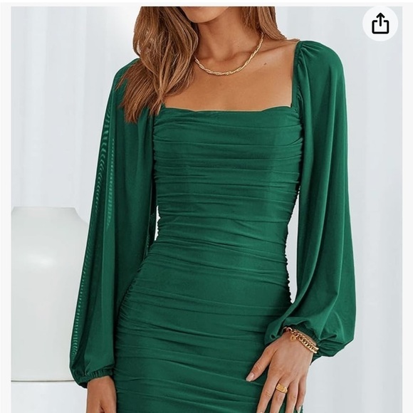 Like new, Ruched body con mini dress - Picture 3 of 6